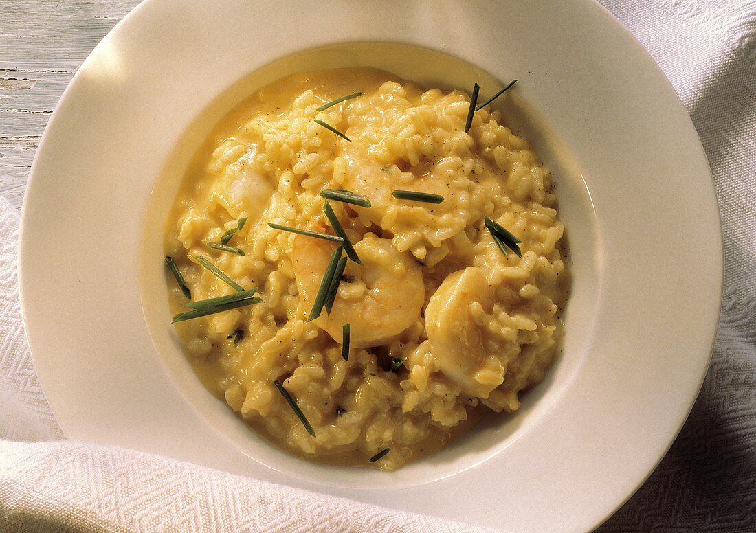 Risotto di mare (seafood risotto, Italy)