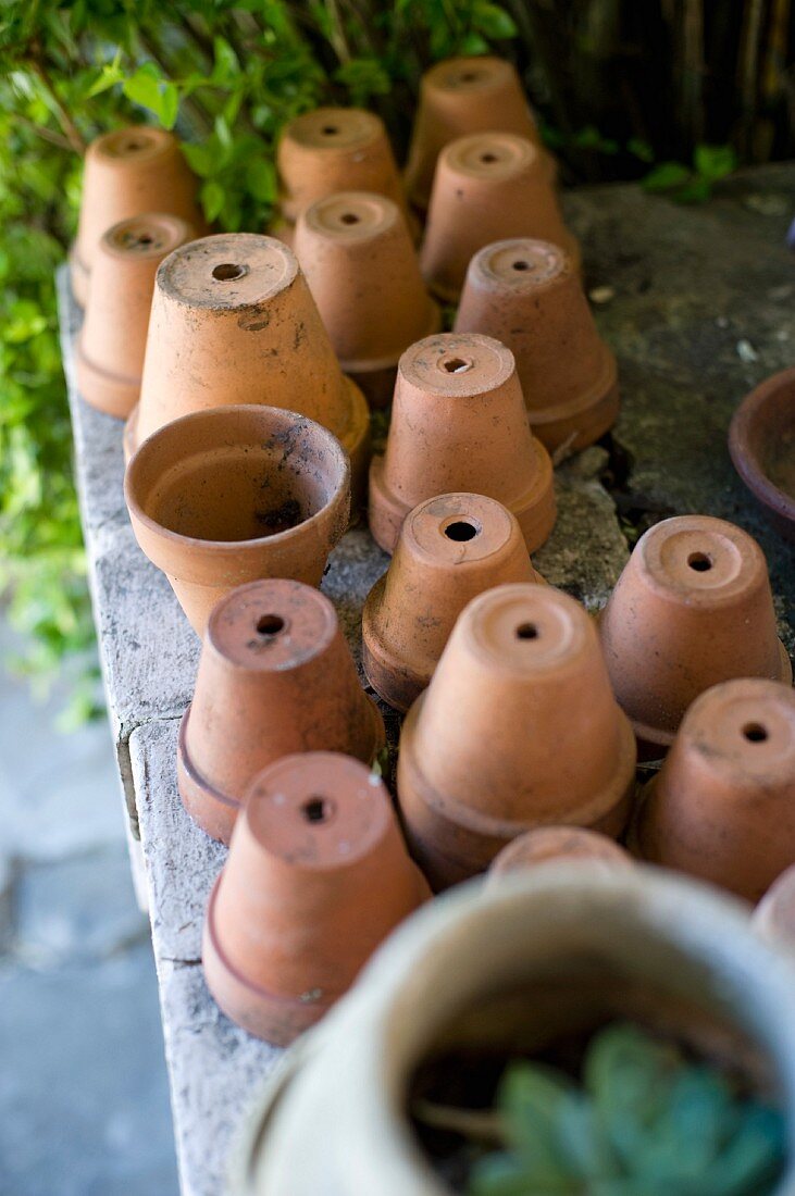 Empty flowerpots