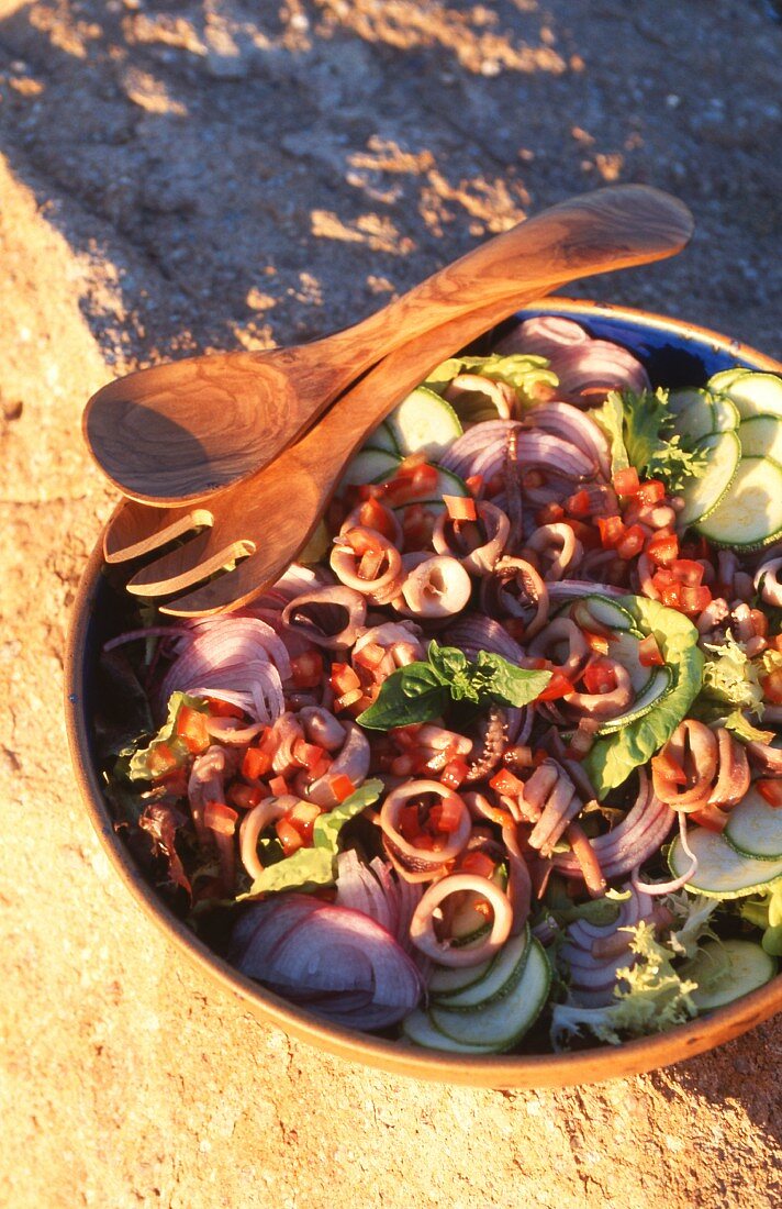 A mixed seafood salad (Corsica, France)