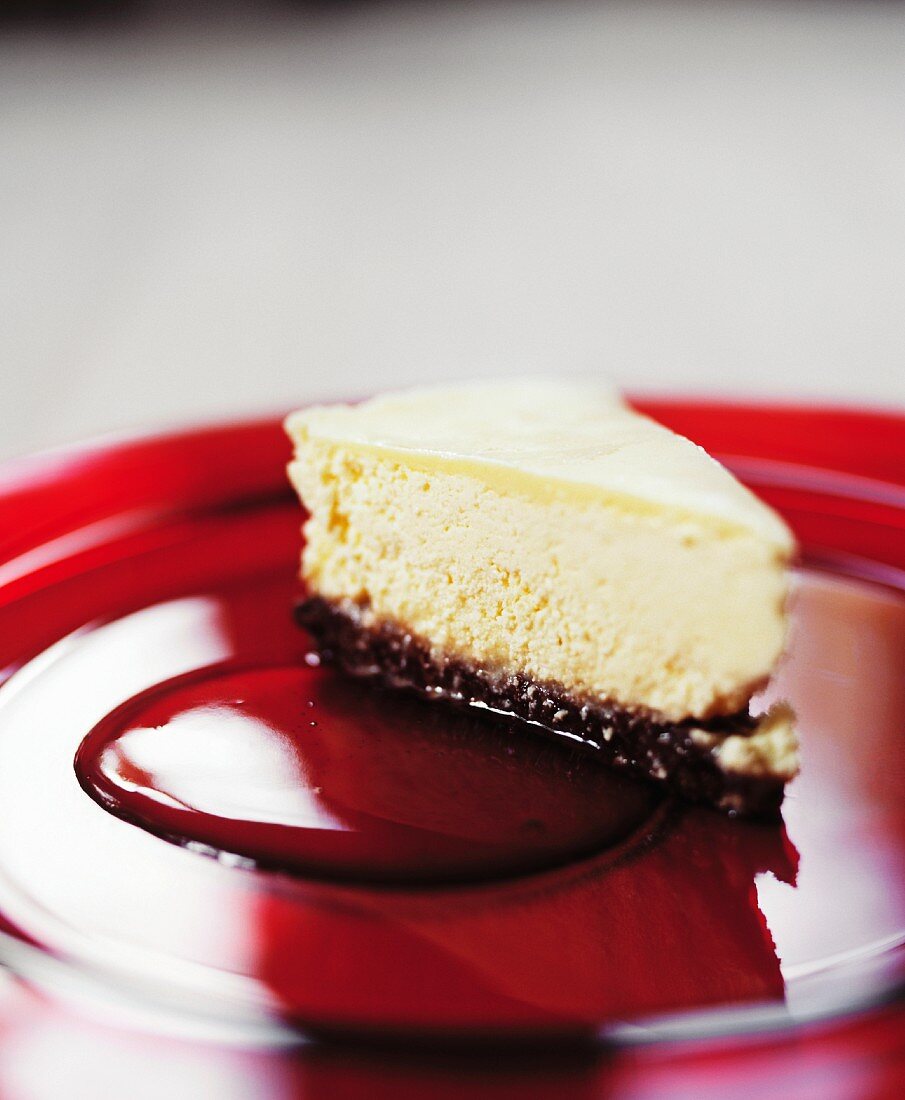 A slice of cheese cake
