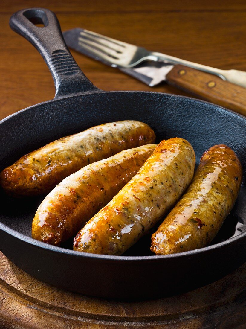 Pork and herb sausages