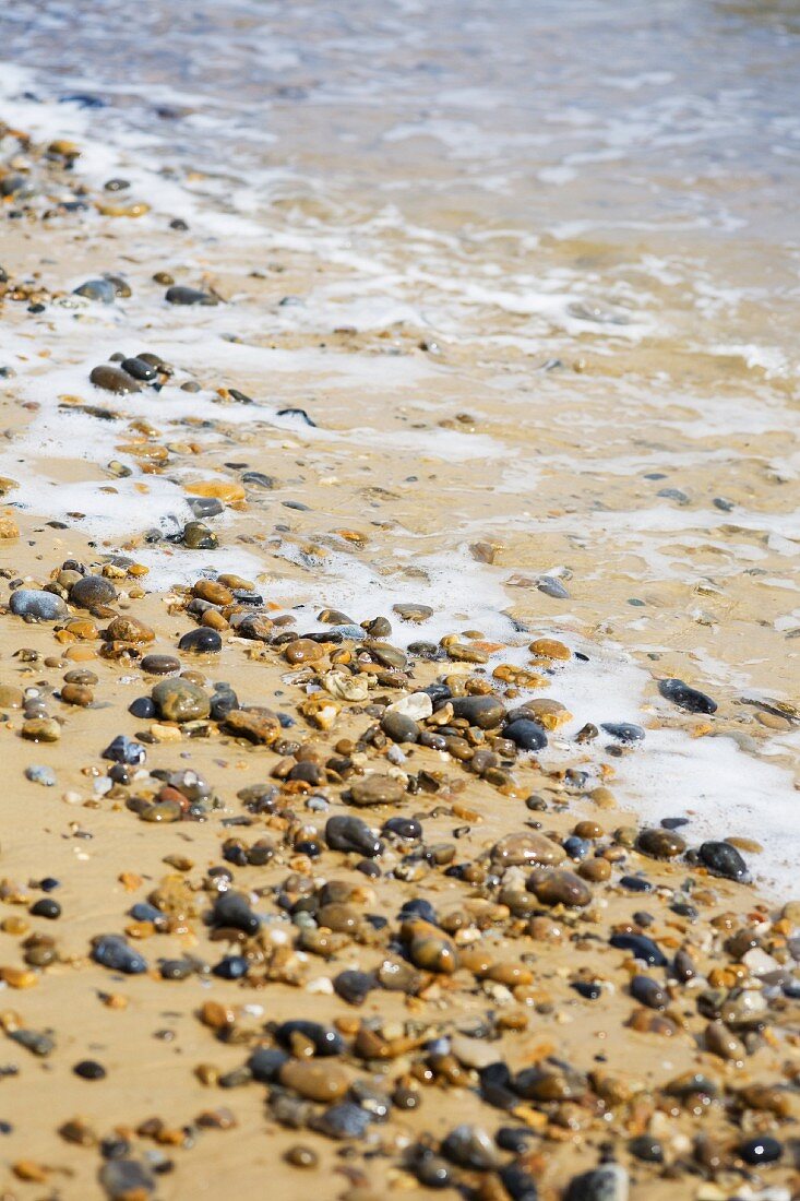 Kieselsteine am Strand