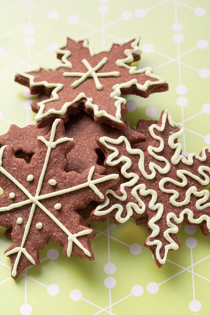 Star-shaped Christmas biscuits