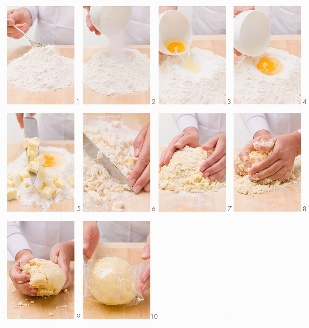 Shortbread dough being made