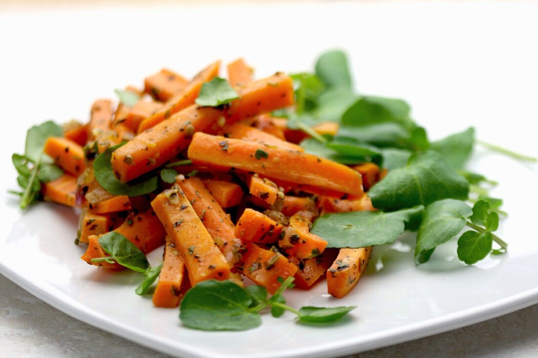 Carrot and watercress salad (Moroccan)