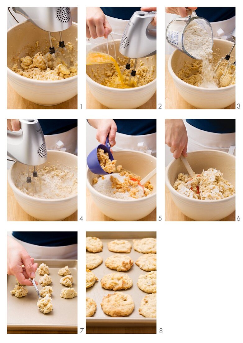 Preparing toffee biscuits