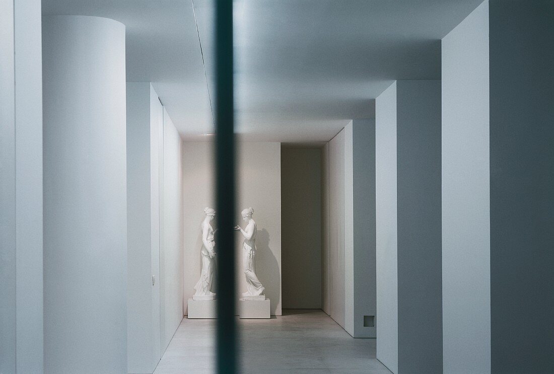 Foyer with antique Greek sculptures