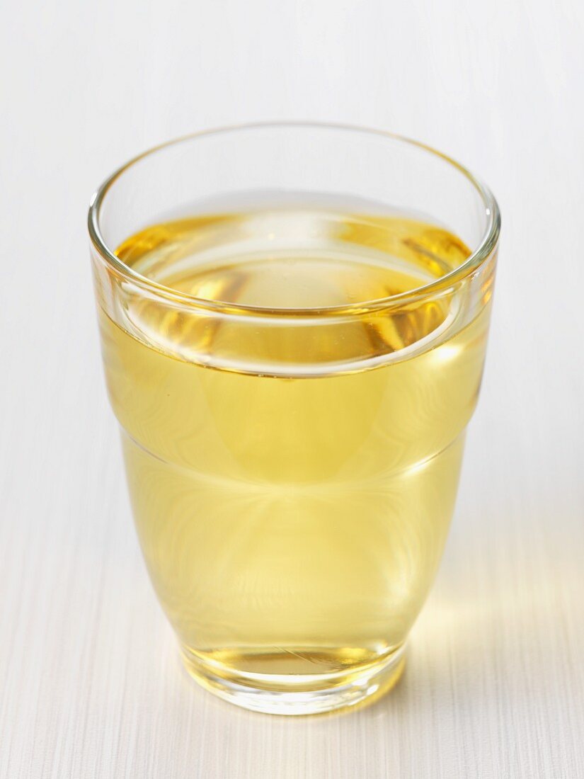 A glass of apple juice