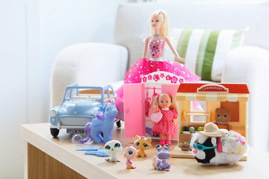 Colourful toys in a child's bedroom