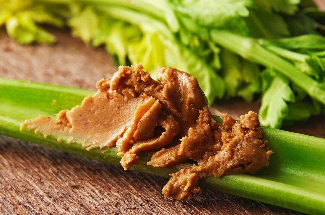 Gluten Free Snack; All Natural Chunky Peanut Butter on Celery