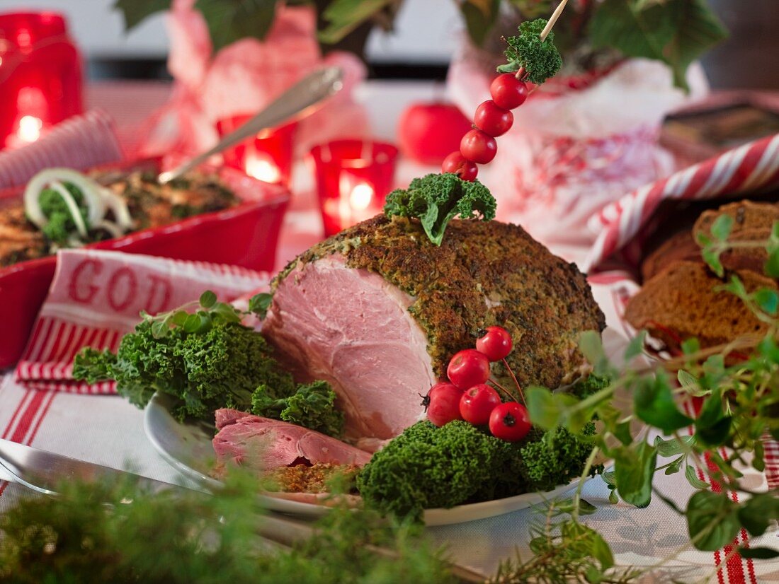 Grilled Christmas ham (Sweden)