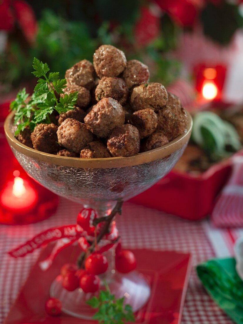 Köttbullar (Swedish meatballs) for Christmas dinner