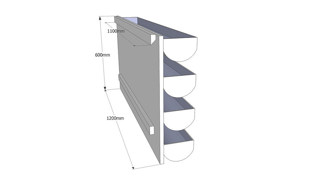 Construction drawing for window box (print)