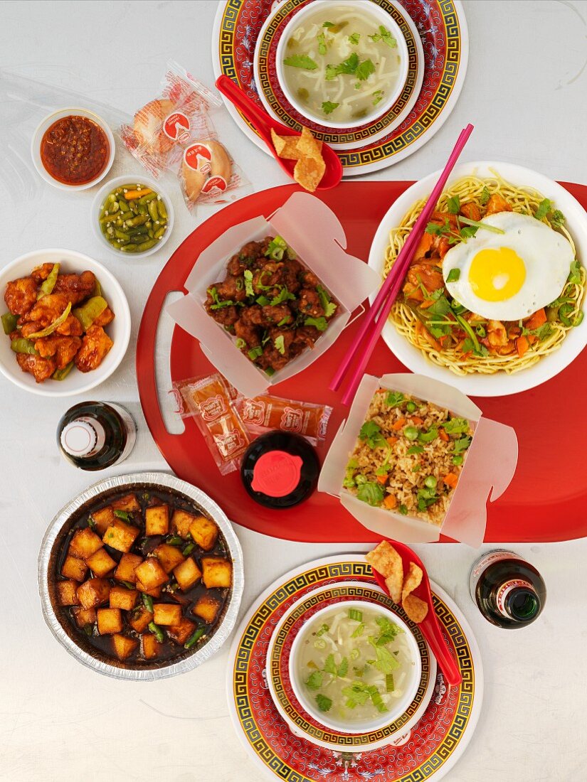 Various Chinese dishes