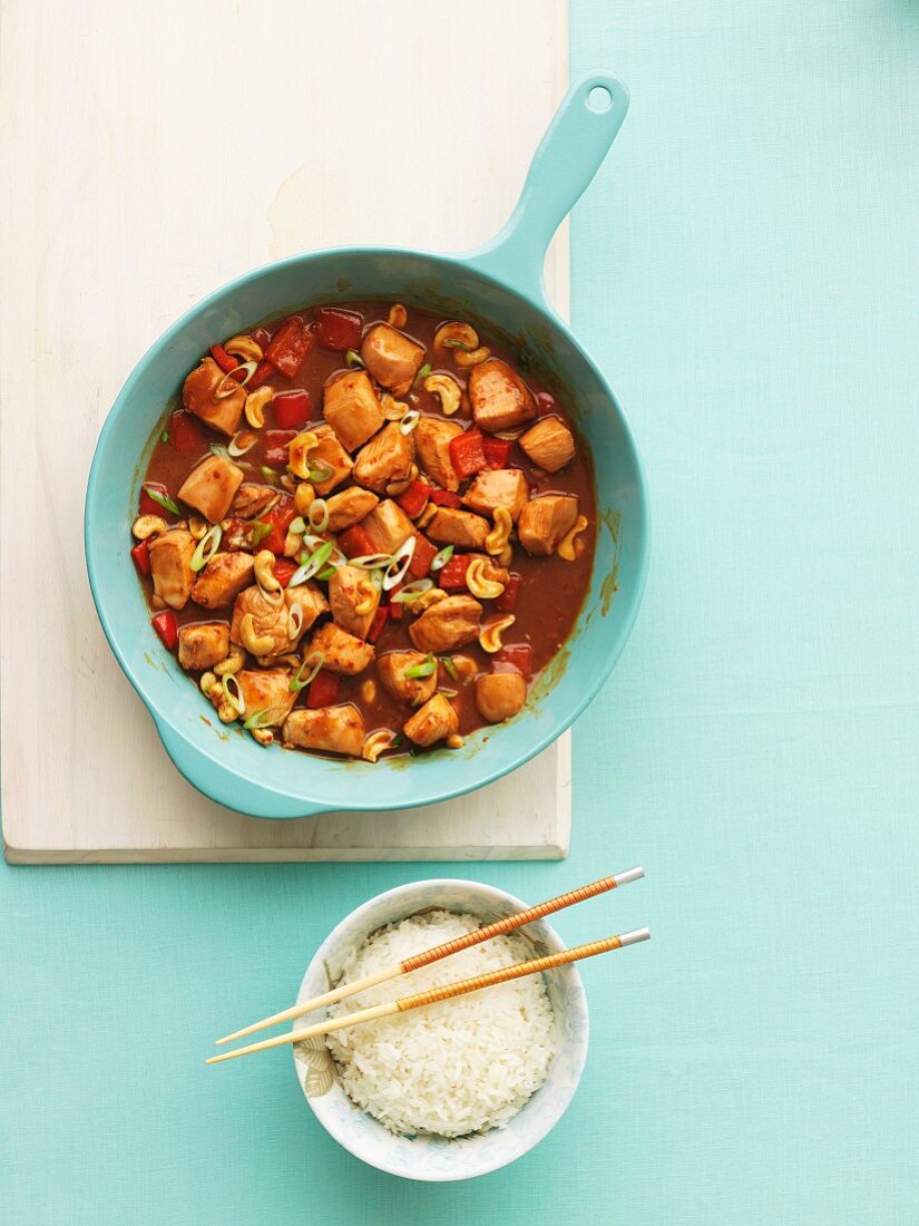 Kung Pao chicken with peanuts and chilli peppers (China)
