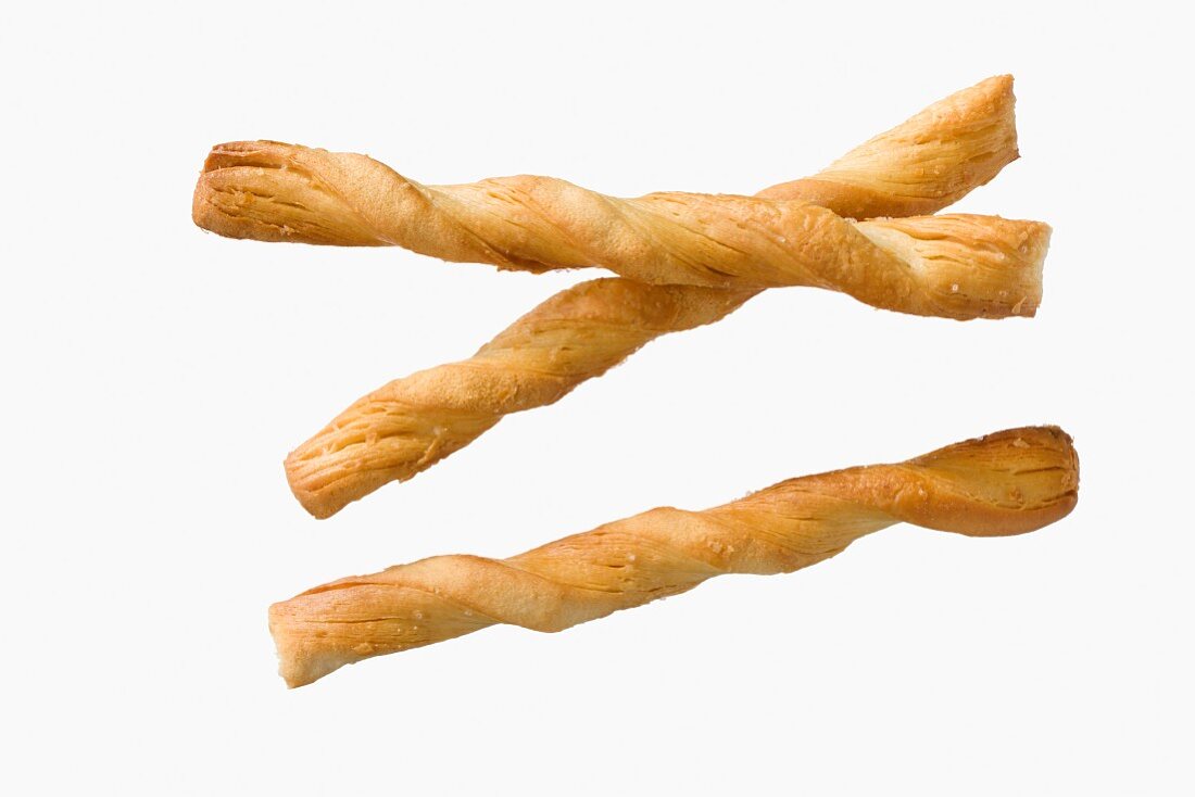 Three salty bread sticks