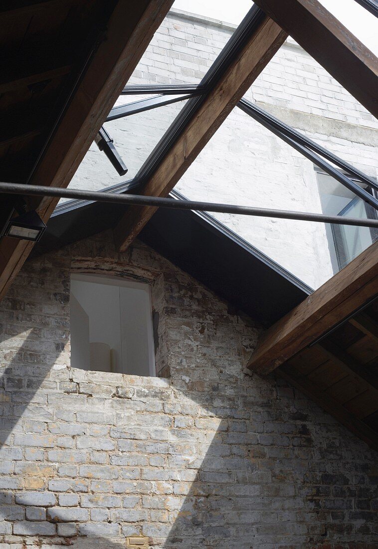 Wood & glass roof structure