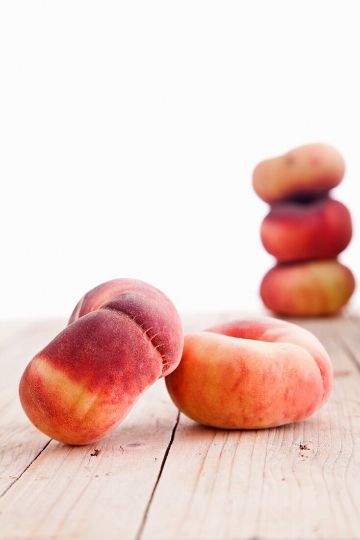 A stack of vineyard peaches