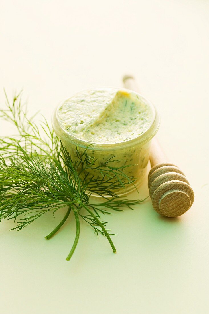 Honey-mustard butter with dill