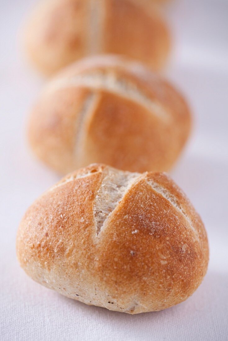 Three bread rolls