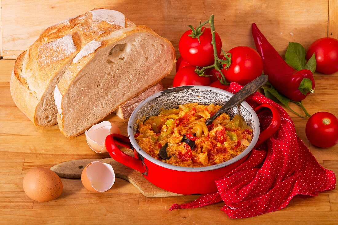 Lecso with pepper and tomatoes (Hungary)