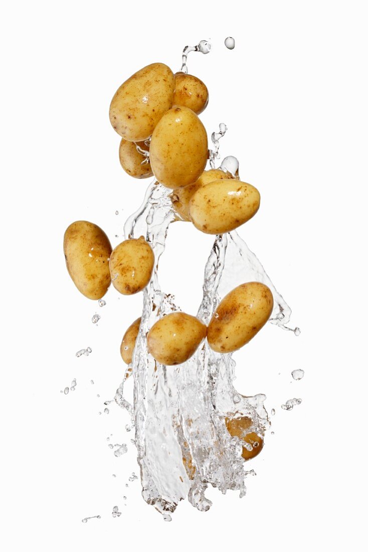 Kartoffeln mit Wassersplash