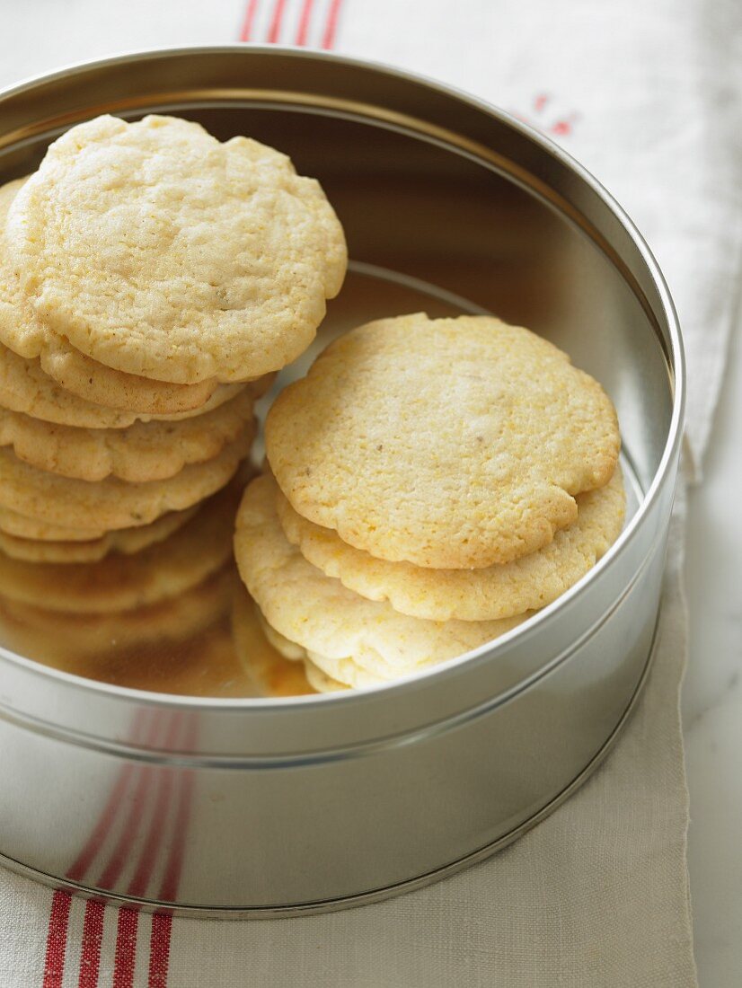 Homemade Fennel Cookies in a Tin
