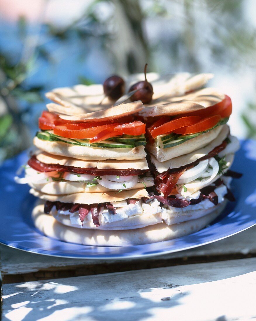 Clubsandwich mit Pitabrot