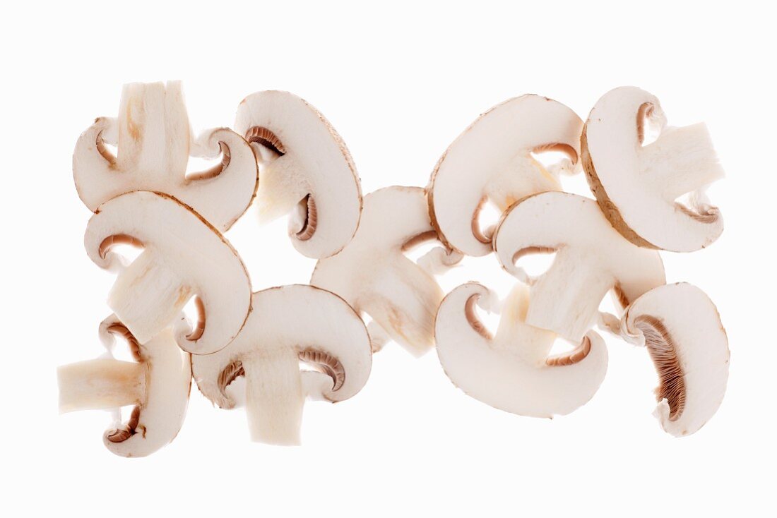 Sliced mushrooms