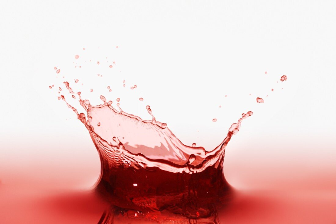 A splash of red juice