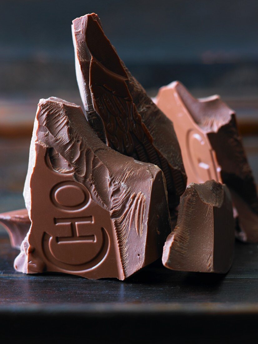Pieces of chocolate (close-up)