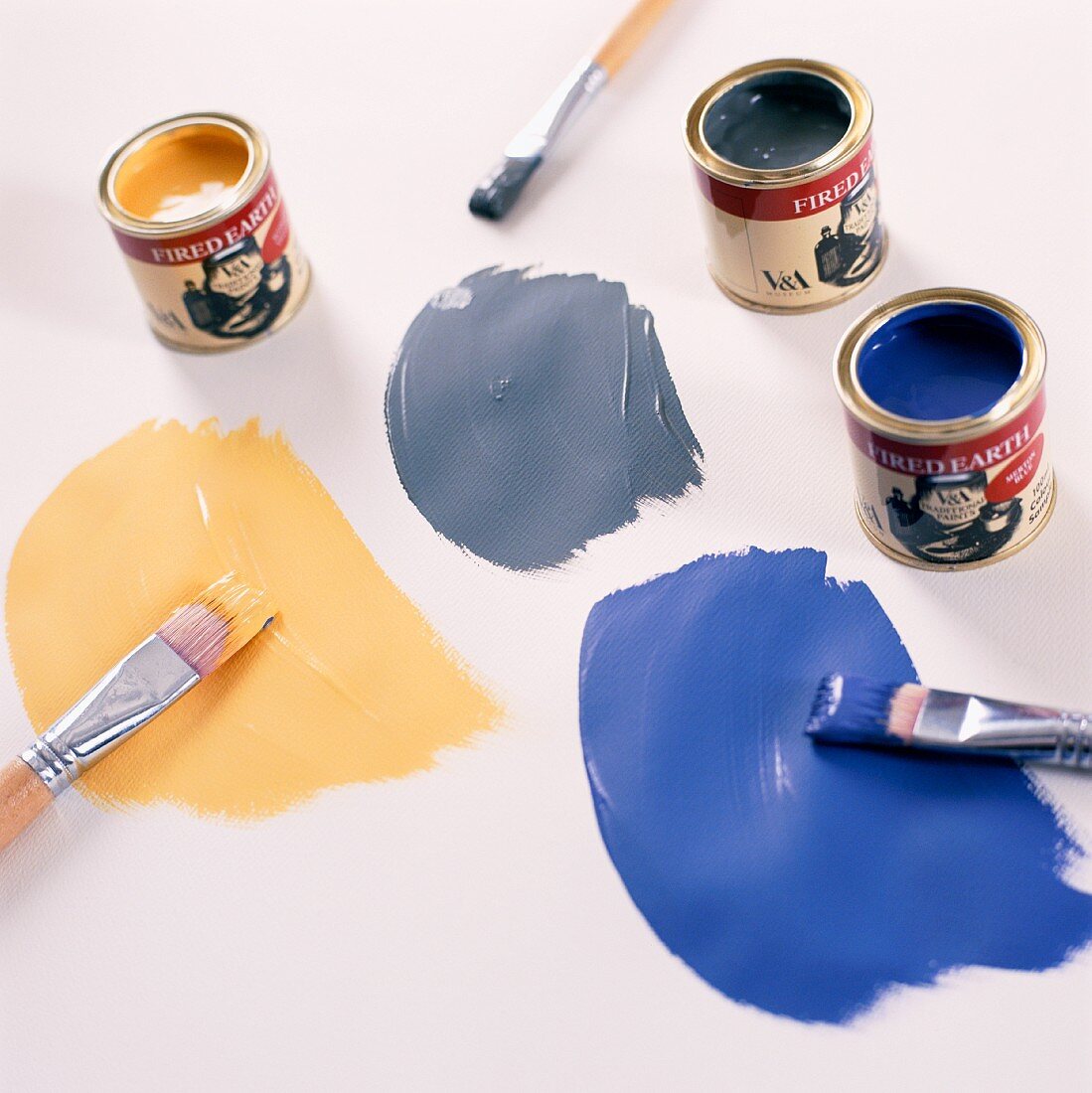 Various colours of paint