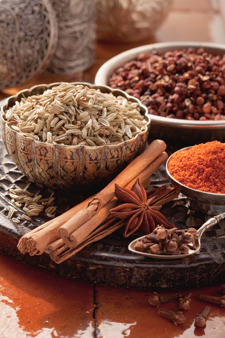 Still life with various spices