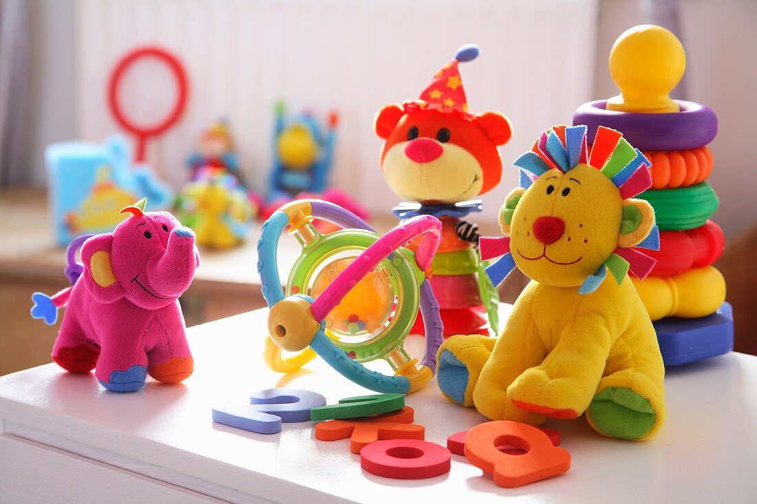Colourful soft toys & babies' toys