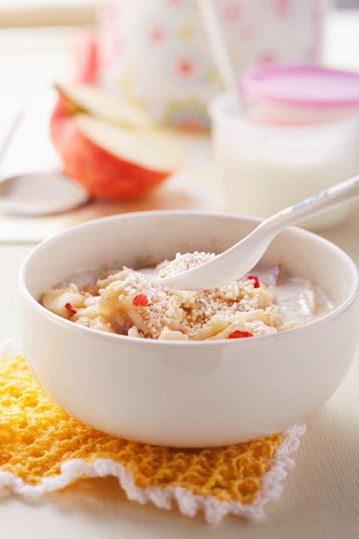 Muesli for kids with popped amaranth and fruit