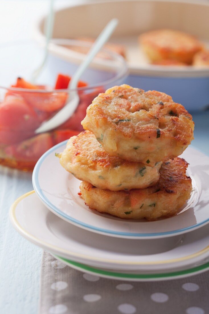 Salmon and potato cakes