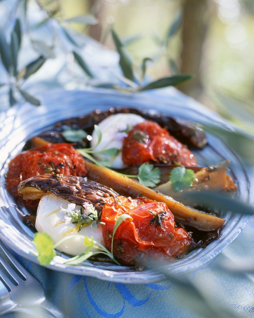 Grillgemüsesalat mit Mozzarella