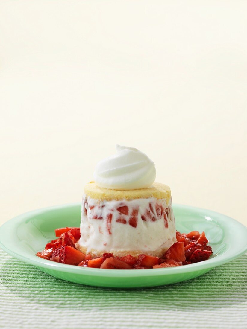 Eiscreme-Daiquiri mit Erdbeeren