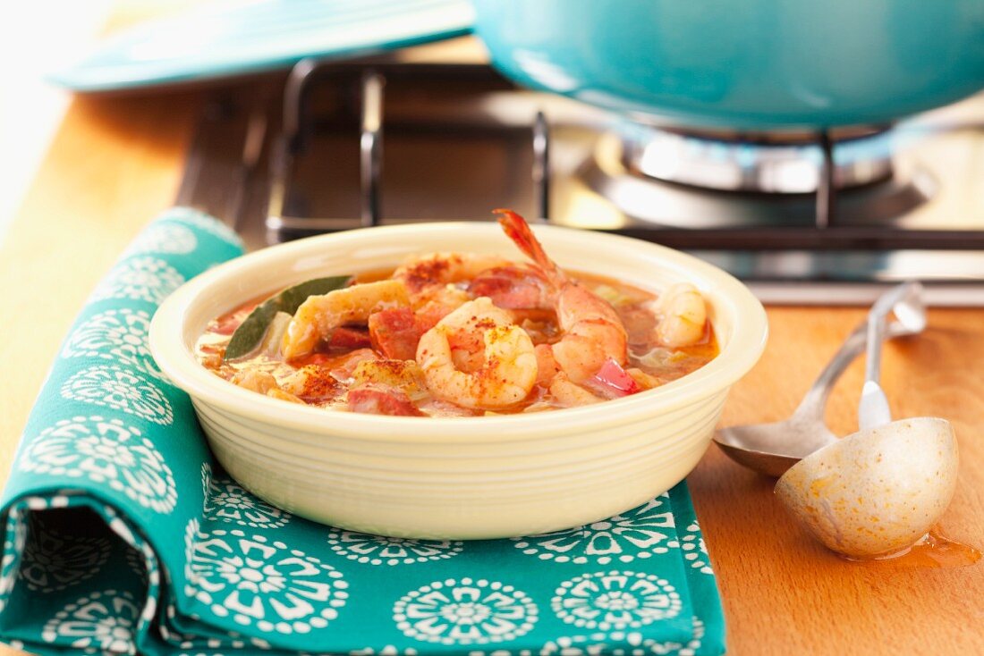 Gumbo (Cajun-style prawn stew)
