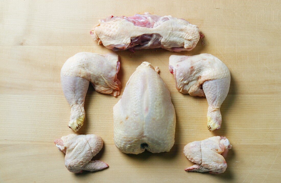 Zerlegtes Huhn