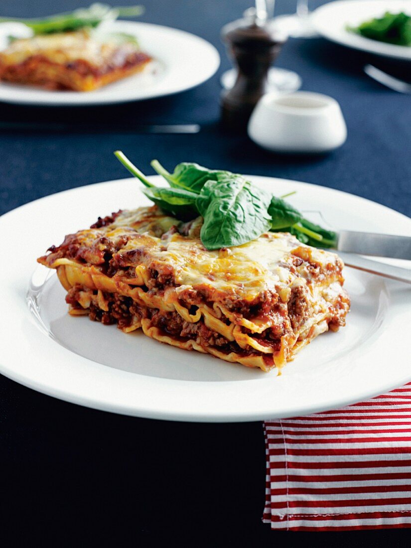 Lasagne made with mince