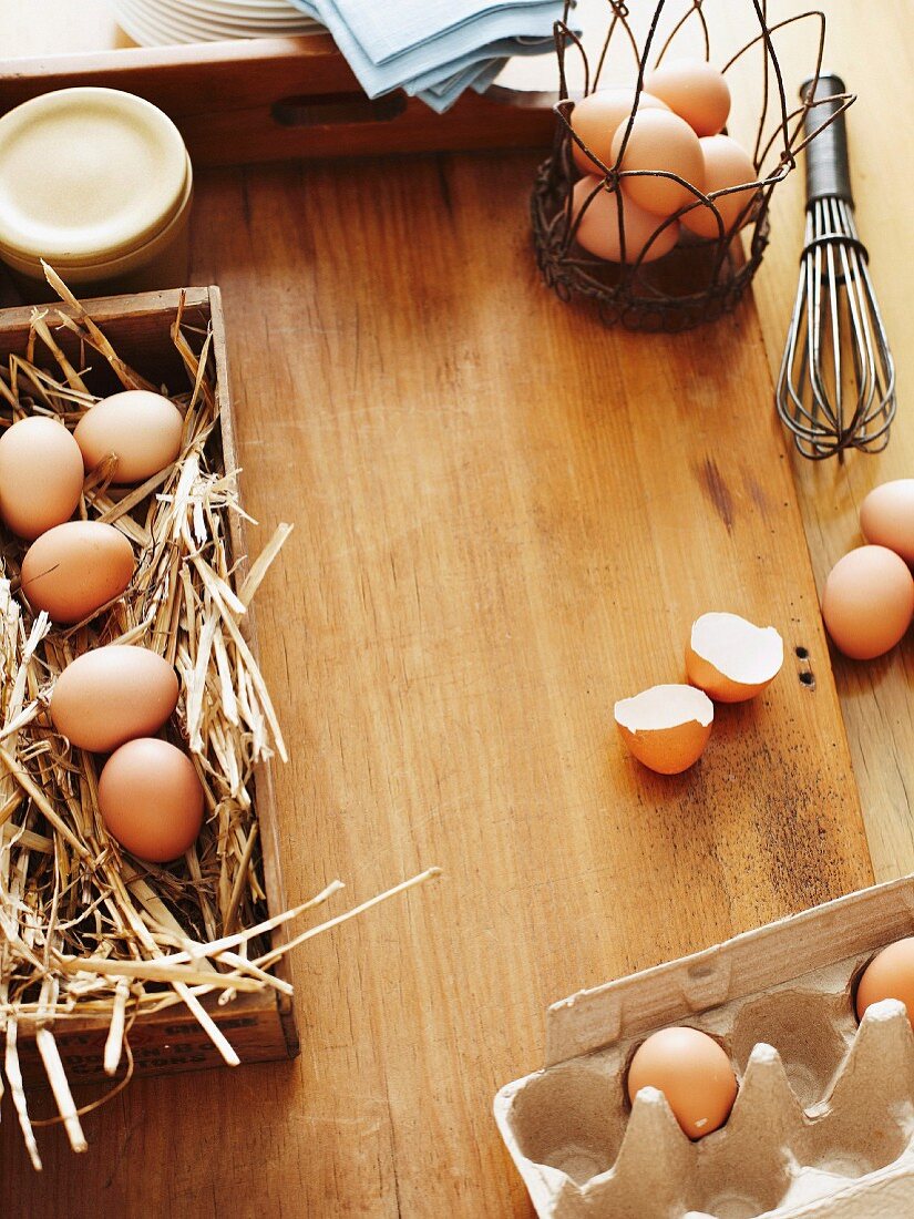 An arrangement of eggs