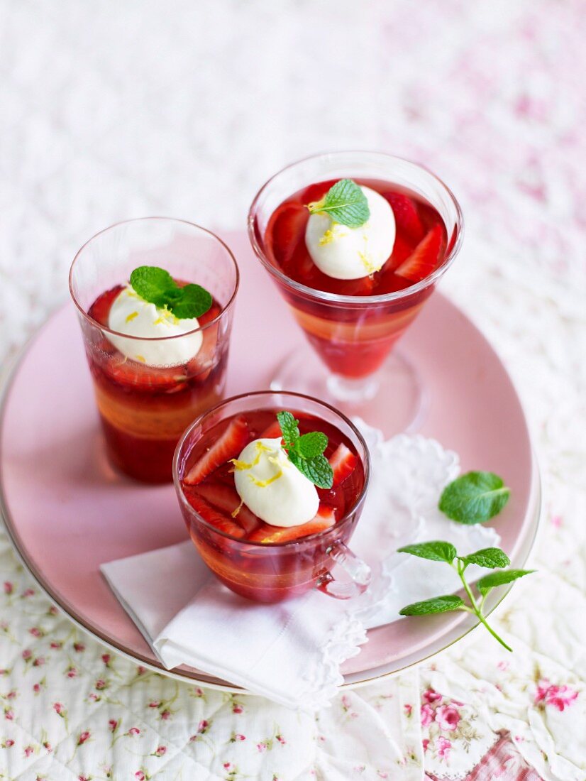 Strawberry and elderflower jelly