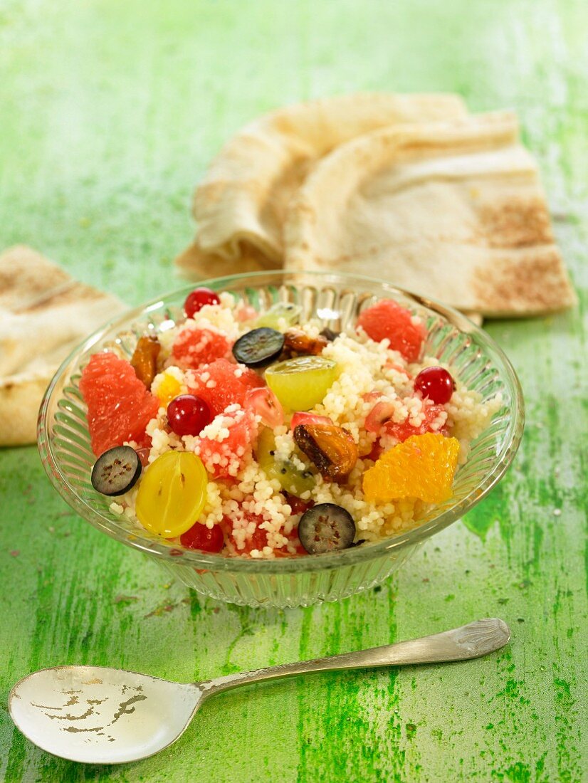 Sweet couscous with fruit