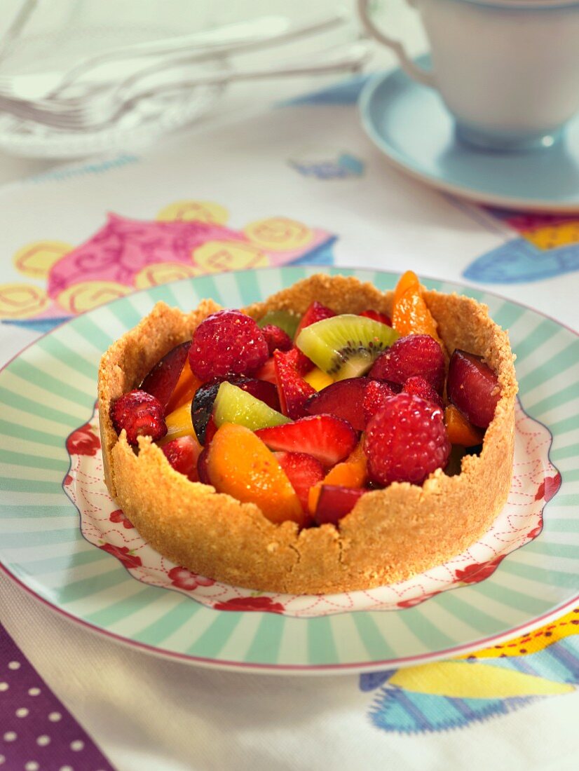 Fruit salad tartlet