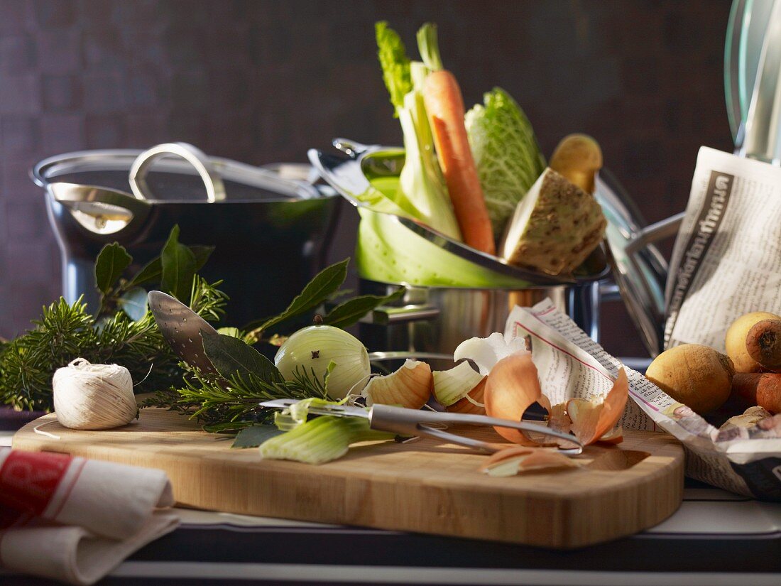 Ingredients for pot au feu