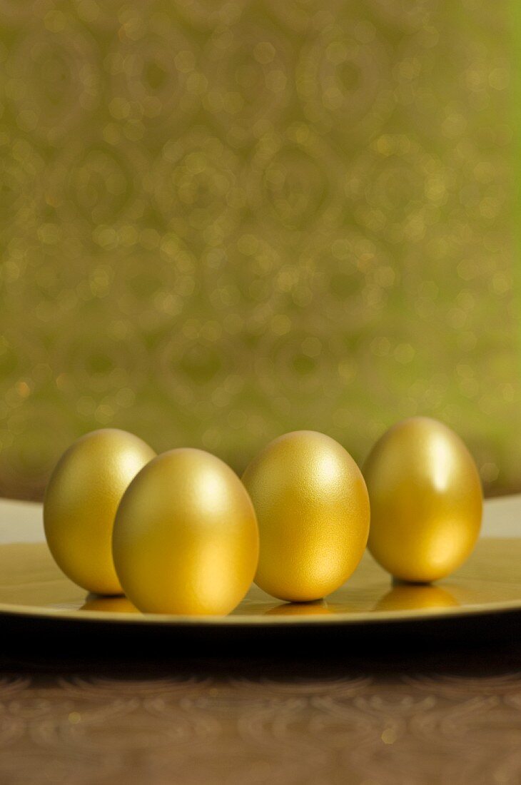 Gold Easter eggs