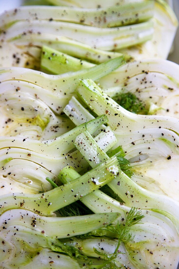 Fenchel in Scheiben (Ausschnitt)