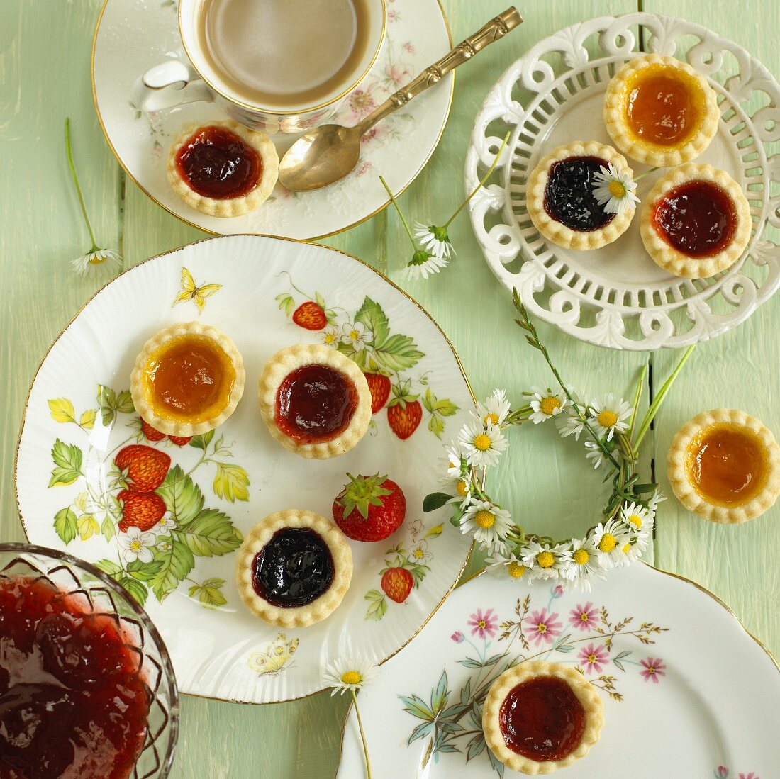 Mini jam tarts and tea