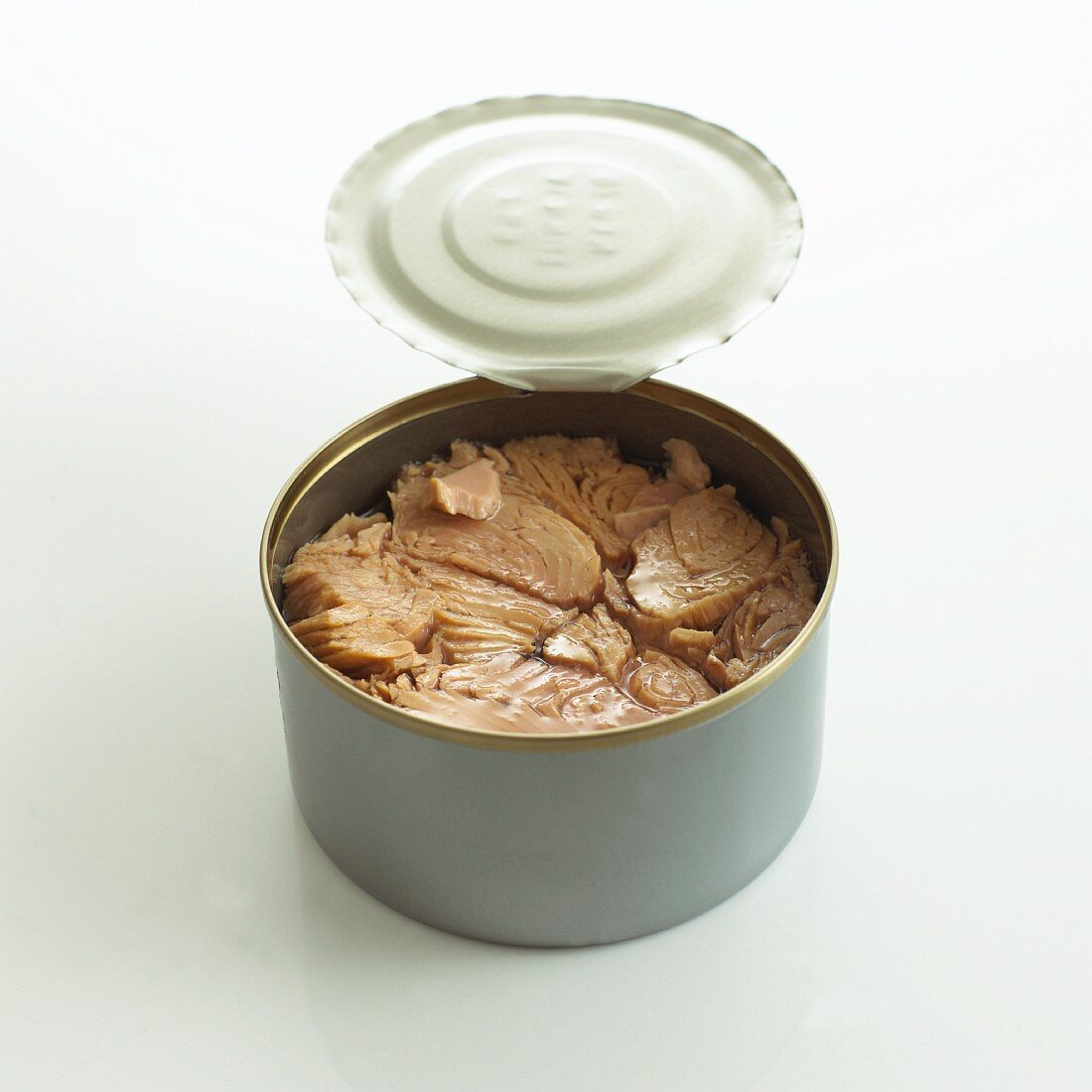 Tuna in opened tin